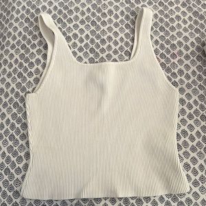 Aritiza Babaton Sculpt Knit Squareneck Cropped Tank